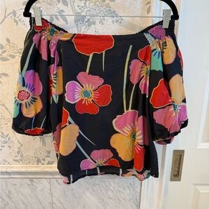 Velvet by Graham & Spencer Floral Off-Shoulder Top – Size Small